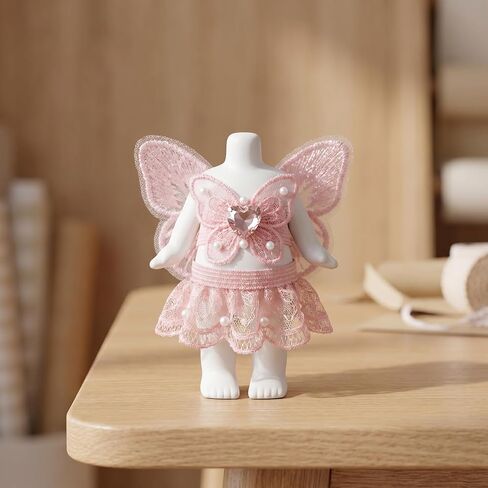 مجموعة ملابس Cherry Blossom Angel من 4 مجموعات ملابس Sony Angel - تناسب الدمى القابلة للتجميع مقاس 3 بوصات، وهواة التجميع للبالغين، والعرض والديكور in Kuwait