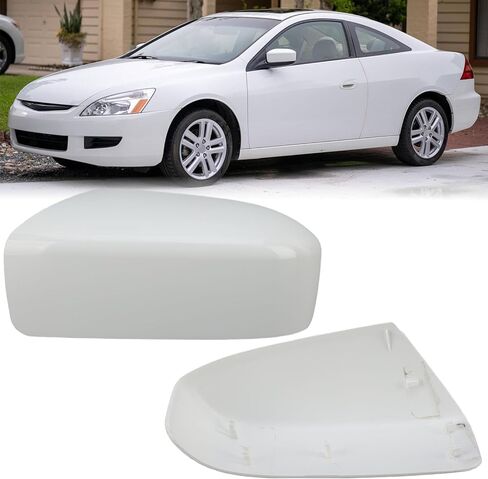 Driver Silver Mirror Cover Compatible with Honda Accord 2003-2007, Left Side Mirror Cap Housing Fit for 7th Gen Accord Sedan Without Turn Signals, US Model in Saudi Arabia