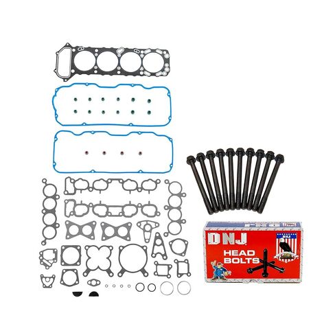 DNJ HGB607 مجموعة حشية رأس الأسطوانة مع مجموعة مسامير الرأس لـ 1989-1995 Nissan 240SX 2.4L 2389cc L4 SOHC in Kuwait