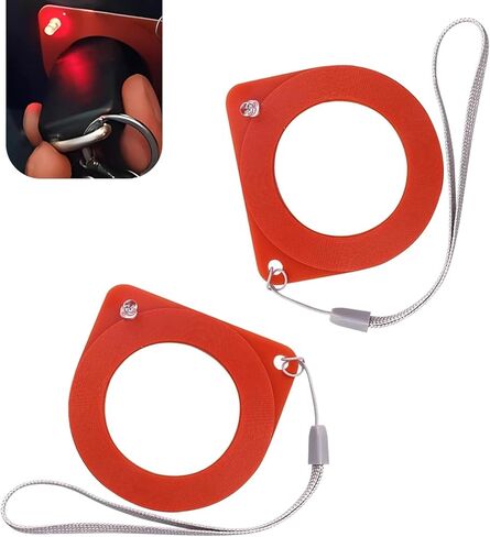2 PCS Key ECU Test Coil, Fast Checking Key Lock Chip Coil Tester, ABS Induction Signal Detector Card, Universal Anti-theft Auto Ignition Diagnostic Ring, for Most Cars, Trucks, SUVs (Red) in Kuwait
