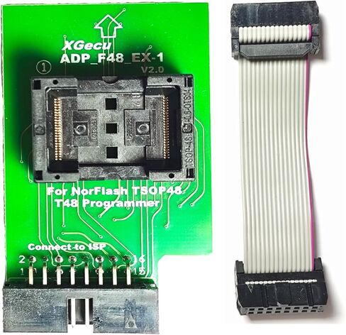 TSOP48 Adapter ADP_F48_EX-1 V2.0 for Nor Special Adapter for with Xgecu T48 Only Use On T48 Programmer (TL866-3G) ICS Flash Socket Chip Reader Writer Programmer in Saudi Arabia