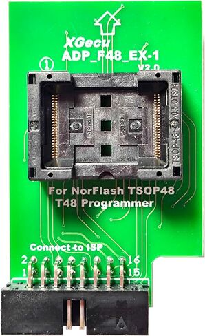 TSOP48 Adapter ADP_F48_EX-1 V2.0 for Nor Special Adapter for with Xgecu T48 Only Use On T48 Programmer (TL866-3G) ICS Flash Socket Chip Reader Writer Programmer in Saudi Arabia