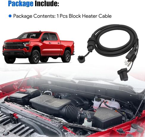 84564686 سلك كابل سخان مبرد كتلة المحرك مناسب لـ Chevy Silverado 1500/LD/LTD 2019-2023 لشاحنات Silverado 2500/3500 HD Duramax لـ GMC Sierra/Yukon XL لشفروليه كولورادو وبويك كاديلاك in Kuwait