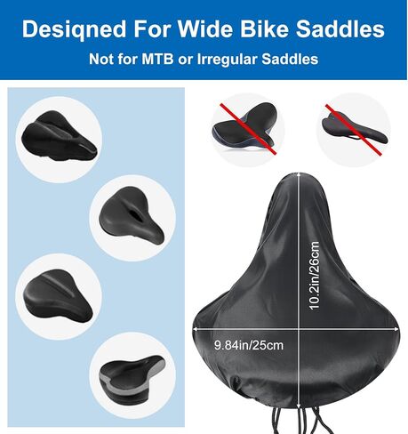 2 Pcs Bike Seat Cover, Bike Seat Cover Waterproof for Sun & Dust, Washable for Men Women City Mountain Bikes (Black) in Saudi Arabia