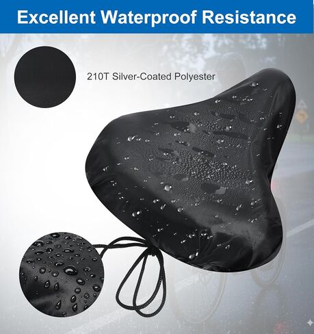 2 Pcs Bike Seat Cover, Bike Seat Cover Waterproof for Sun & Dust, Washable for Men Women City Mountain Bikes (Black) in Saudi Arabia
