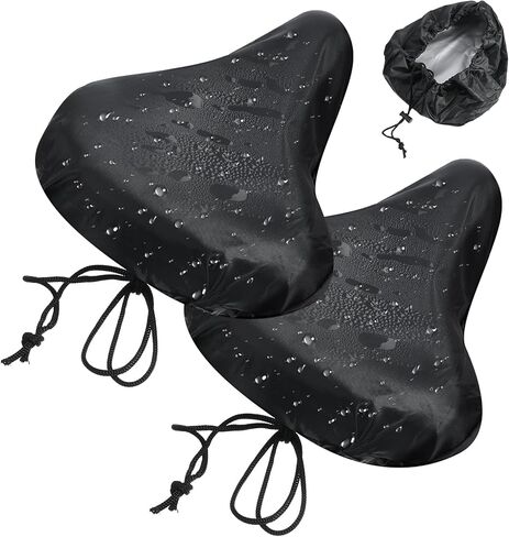2 Pcs Bike Seat Cover, Bike Seat Cover Waterproof for Sun & Dust, Washable for Men Women City Mountain Bikes (Black) in Saudi Arabia