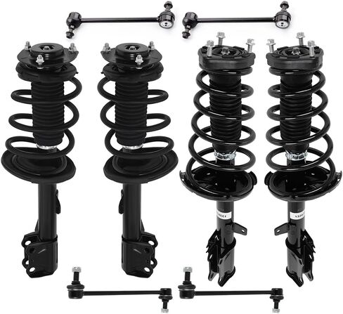Struts Shock Suspension kit for Toyota Highlander 2008-2011 for Toyota Highlander Front and Rear Struts Shock Absorber kit, 2 Front Strut + 2 Rear Strut, 4pc Sway Bar Link,3.5L in Kuwait
