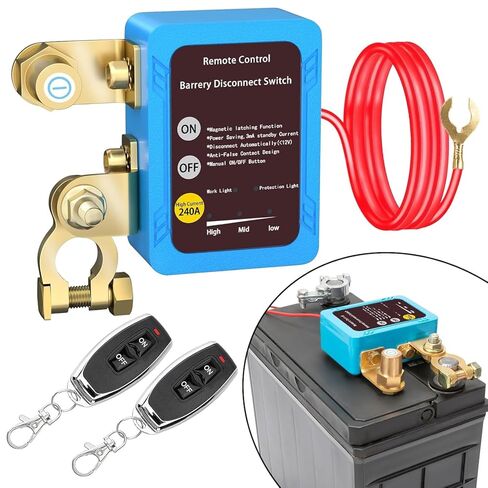Remote Battery Disconnect Switch for Car, 12v 240A Battery Kill Switch Upgrade Smart Voltage Car Kill Switch Anti-Theft, Prevent Battery Drain, Remote Battery Kill Switch for Car, Truck, RV in Saudi Arabia
