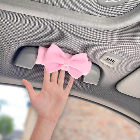 4 Pcs Car Inside Roof Handle Cover Bow Shape Anti-Scratch Vehicle Inner Front Rear Door Pull Handle Protector for Most Truck SUV RV (Pink) in Saudi Arabia