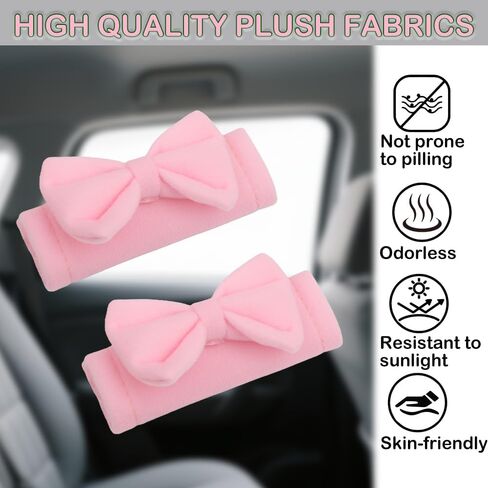4 Pcs Car Inside Roof Handle Cover Bow Shape Anti-Scratch Vehicle Inner Front Rear Door Pull Handle Protector for Most Truck SUV RV (Pink) in Saudi Arabia