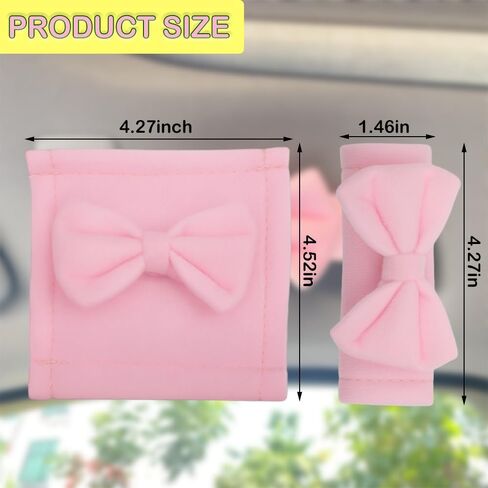 4 Pcs Car Inside Roof Handle Cover Bow Shape Anti-Scratch Vehicle Inner Front Rear Door Pull Handle Protector for Most Truck SUV RV (Pink) in Saudi Arabia