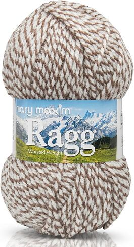 Mary Maxim Starlette Ragg Yarn “Denim" | 4 Medium Worsted Weight Yarn for Knit & Crochet Projects | 100% Acrylic | 3 Ply - 216 Yards in Saudi Arabia