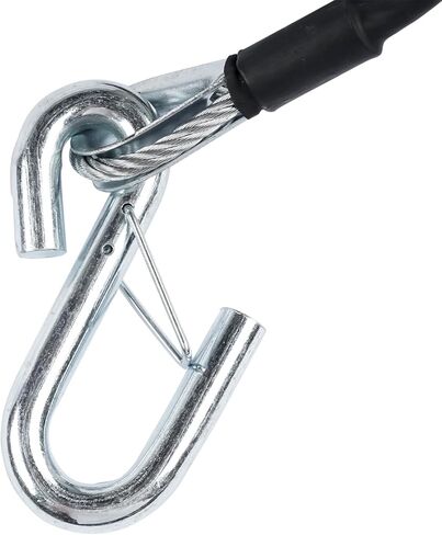 2 Pieces BX88196 Safety Cable Kit with S-Hooks 7FT Fits for RV Tow System, Replace Class III Trailer Safety Cables Support up to 7500lbs in Kuwait