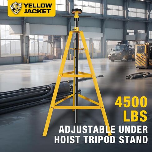 YELLOW JACKET 2 Ton Underhoist Support Stand High-Lift Jack Stand with 53in to 84in Reach for 4,000lbs Loads (Yellow) in Kuwait