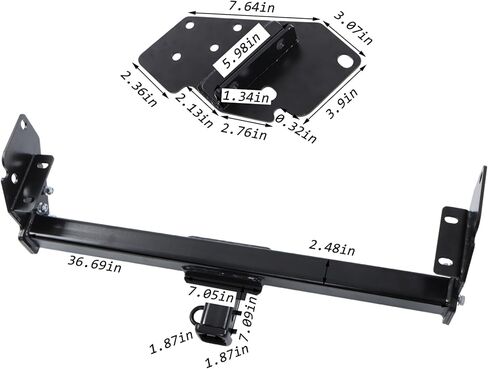 zeech Steel 2 Inch Class 3 Trailer Hitch Receiver Rear Bumper Towing Weight Capacity 8000 LBS Replacement for Ta-co-ma 2005-2015 in Saudi Arabia