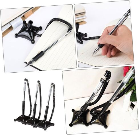 Counter Pens 0.5mm Black Ballpoint Pen with 3pcs Business Signature Multi-function for Office Bank Hotel Desktop Use in Saudi Arabia
