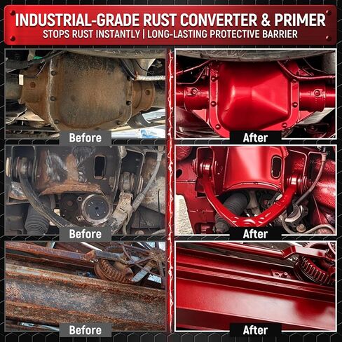 2-in-1 Rust Converter & Metal Primer- Rust-Stop Red Paint Inhibitor for Metal, Anti-Rust Coating Rust Paint,Corrosion Inhibitor for Automotive, Marine, Industrial Use, Heat & UV Resistant Long-Lasting (35 oz) in Saudi Arabia