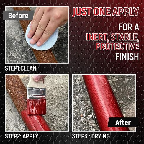 2-in-1 Rust Converter & Metal Primer- Rust-Stop Red Paint Inhibitor for Metal, Anti-Rust Coating Rust Paint,Corrosion Inhibitor for Automotive, Marine, Industrial Use, Heat & UV Resistant Long-Lasting (35 oz) in Saudi Arabia