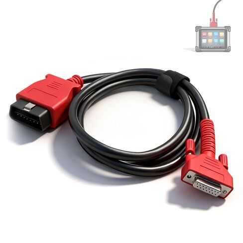 16 Pin OBDII Diagnostic Test Cable, Main Lead for OBD2 Scanner Diagnostic Tool, Fix Connection Error, OBD II Cord Compatible with MK808 MX808 MP808 DS708 DS808 MS906 MS908 IM508 IM508S in Saudi Arabia