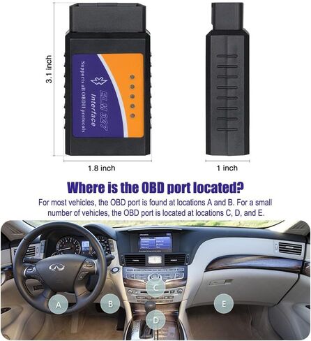 الماسح الضوئي OBD2 اللاسلكي - فحص النظام بالكامل، اختبار الانبعاثات، تحليل البيانات في الوقت الحقيقي لنظامي التشغيل Android وiOS، متوافق مع معظم المركبات، لا يحتاج إلى بطاريات، تشخيص المركبات، أدوات حديثة in Kuwait