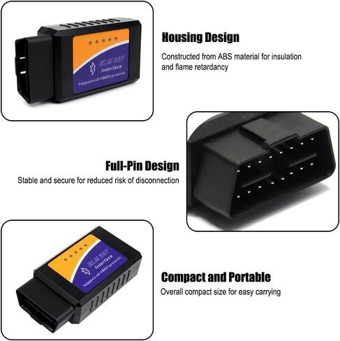 الماسح الضوئي OBD2 اللاسلكي - فحص النظام بالكامل، اختبار الانبعاثات، تحليل البيانات في الوقت الحقيقي لنظامي التشغيل Android وiOS، متوافق مع معظم المركبات، لا يحتاج إلى بطاريات، تشخيص المركبات، أدوات حديثة in Kuwait