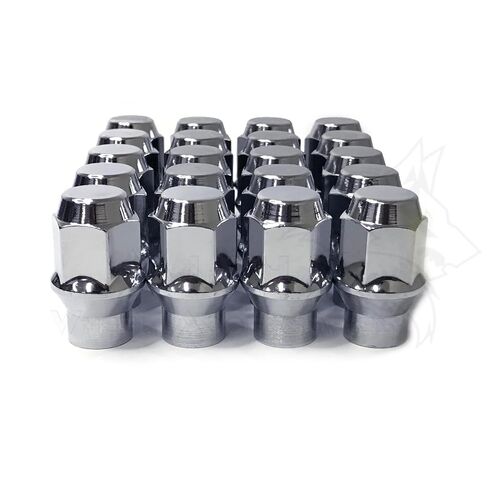 24Pc Chrome Bulge Acorn 12x1.25 Extended Thread Lug Nuts Tapered Conical Seat in Kuwait