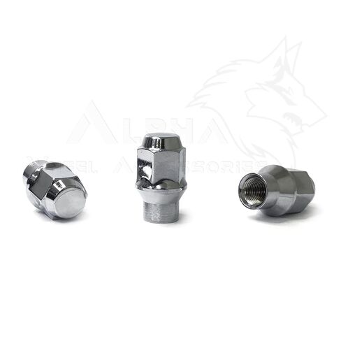 24Pc Chrome Bulge Acorn 12x1.25 Extended Thread Lug Nuts Tapered Conical Seat in Kuwait