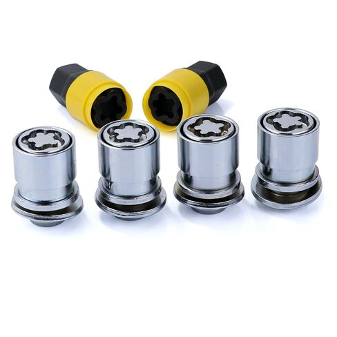4 قطع M12 × 1.5 صواميل قفل عجلة مضادة للسرقة لكزس ES350 RX350 IS300 CT200h HS250h GS450h GS450، تويوتا كامري كورولا أفالون هايلاندر بريوس سيينا، مقعد ماج، نهاية مغلقة، مفتاحين in Kuwait