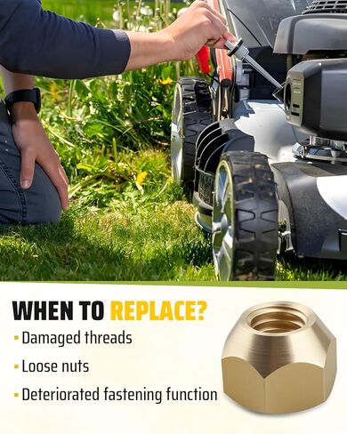 صامولة مناسبة لآلات MTD Murray Troy-Bilt Yard Craftsman Huskee، Cub Cadet 1050-3165 بيضاء في الهواء الطلق Bolens Ranch King، استبدال صواميل عجلة جزازة العشب 712-3050 912-3050 01001966 4 قطع in Kuwait