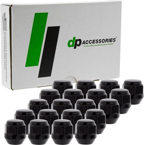 DPAccessories Lug Nuts Compatible with 2022-2026 Hyundai Santa Cruz | Black Spline Style | for Aftermarket Aluminum Wheels Only | Set of 20 Wheel Nuts & 1 Tool | DHYSCZ01A-BK/1 in Saudi Arabia