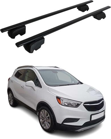 قضبان متقاطعة لحامل السقف من OMAC لسيارة Buick Encore 2013-2022/Chevrolet Trax 2017-2022، قطعتان مضادة للسرقة للسفر وقوارب الكاياك وركوب الأمواج والتزلج على الجليد والتخييم على الجليد، رمادي in Kuwait