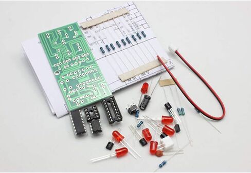 KOOBOOK مجموعتان من مجموعة لوحة النرد الإلكترونية LED مجموعة أدوات DIY للتعلم الإلكتروني in Kuwait
