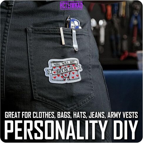 Carl's Boxers Patch You Will Not Break Me Embroidered Patches 3" Reader Lover Sew-On/Iron-On Embroidery Patch DIY Applique Accessories for Backpacks, Dog Harnesses, Army Vests, Gym Bags, Hats 3 Inches in Saudi Arabia