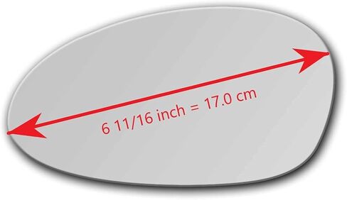 Fit Over Auto-Dimming Mirror Glass with FULL SIZE ADHESIVE for BMW 1 and 3 Series M3 and Z4 Driver Side View Left LH - Check size in description in Kuwait