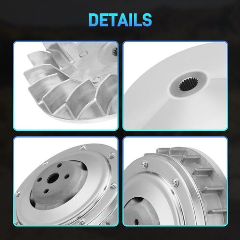 Primary Clutch Assembly Kit with Sliding Sheave Fixed Sheave Belt Compatible with Yamaha Rhino 660 2004-2007 Grizzly 660 2002-2008 Replaces# 5UG-17620-00-00 5KM-17611-00-00 5KM-17641-00-00 in Saudi Arabia