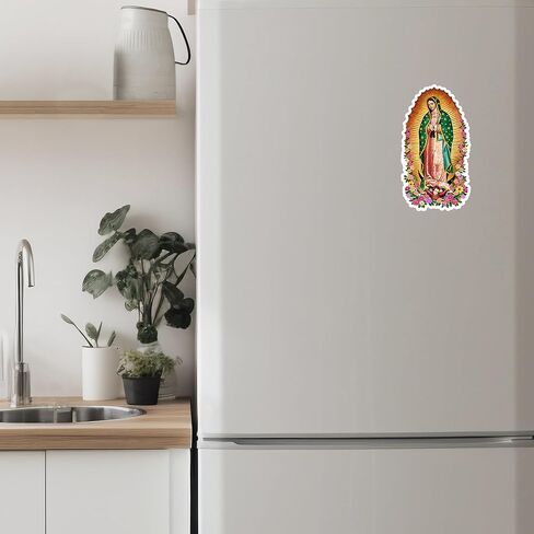 5 قطع من ملصقات Virgen de Guadalupe، سطح جاهز للماء، التصاق قوي، سهل التقشير، مناسب لنوافذ السيارات وأجهزة الكمبيوتر المحمولة وقبعات التخرج والهواتف والزجاجات ومجلات الصلاة (5.6 بوصة) in Kuwait
