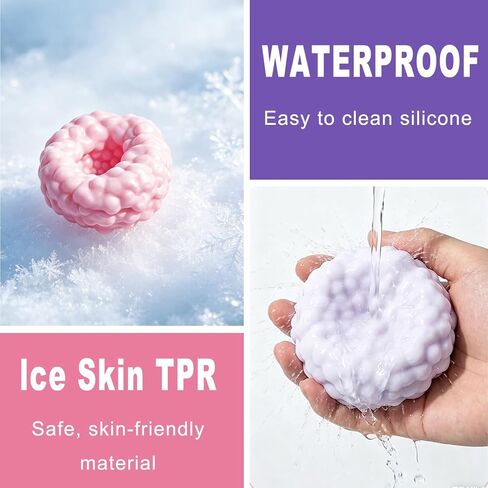 2026New Crunchy Noisy Stress Balls, Shapeable Crunchy Squishy Balls, Ice Skin Fidget Sensory Toys for Anxiety Stress Relief Focus Relaxing- Portable Desktop Stress Relief Squeeze Toys (Pink+Purple) in Saudi Arabia