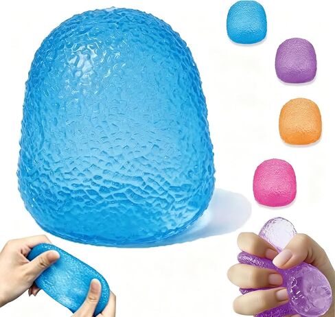 Squishy Gumdrop Fidget Toys Stress for Kids and Adults, Super Solid Squeeze Ball, Sensory for Stress Relief, Birthday, Party Favors (Blue) in Saudi Arabia