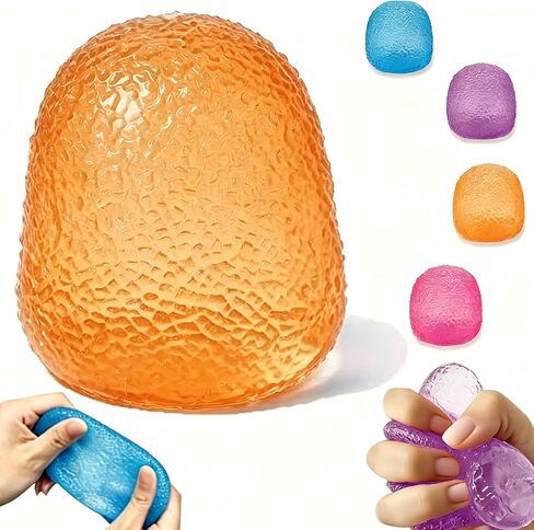 Squishy Gumdrop Fidget Toys Stress for Kids and Adults, Super Solid Squeeze Ball, Sensory for Stress Relief, Birthday, Party Favors (Blue) in Saudi Arabia