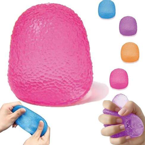 Squishy Gumdrop Fidget Toys Stress for Kids and Adults, Super Solid Squeeze Ball, Sensory for Stress Relief, Birthday, Party Favors (Blue) in Saudi Arabia