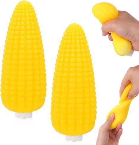 Vodolo Taba Squishy Corn,2 PCS Ultra-Soft Stress Relief Squishy Fidget Toys Adults,Small Cute Sensory Squeeze Toys,Fun Kids Enjoy Decompression Toy,Soft and Relaxing Squeezing Toy in Saudi Arabia