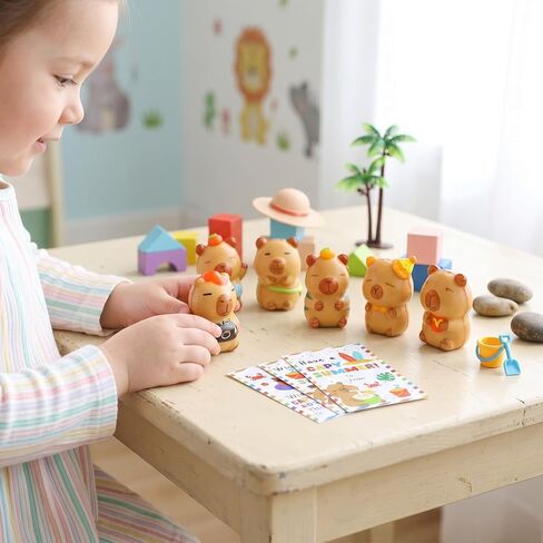 24 Sets Capybara End of Year Gifts for Students Bulk Cute Capybara Squeeze Toys and Cards Summer Vacation Goodie Bags Fillers for Summer Break Graduation Party Favor Classroom Prizes Gifts in Kuwait