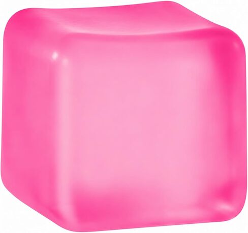 Squishy Ice Cube Fidget Toy Stress Relief Sensory Squeeze Toy Clear Soft TPR Silicone for Kids and Adults (1 Pcs Pink) in Saudi Arabia