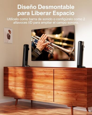 شريط الصوت Ultimea 2.2Ch للتلفزيون الذكي ، Peak Power 100W ، شريط صوت قابل للفصل 2 في 1 للتلفزيون ، Bluetooth 5.3 Soundbar ، 3 أوضاع Eq ، تقنية Bassmx ، HDMI-ARC/OPT/AUX ، جدار الجدار ، Apollo S40 in Kuwait