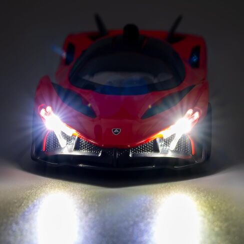 1:36 Scale Project EVO Model Cars, Die-cast Toy Cars with Light and Sound, Alloy Pull Back Car for Kids Adults Birthday Gift (Red) in Saudi Arabia
