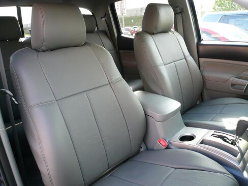 Clazzio 2012-2015 Toyota Tacoma Double Cab TRD Package Gray Leather Seat Cover in Saudi Arabia