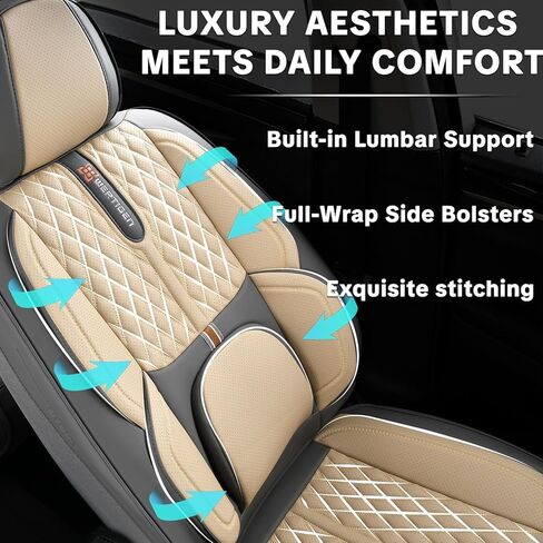 Car Seat Covers, for Toyota Seat Covers, for Toyota Camry 1999-2011 (LE, SE, CE, XLE) Full Set of Waterproof Artificial Leather, Universal Seat Covers, 360° Coverage, Update Old Car Interior in Saudi Arabia
