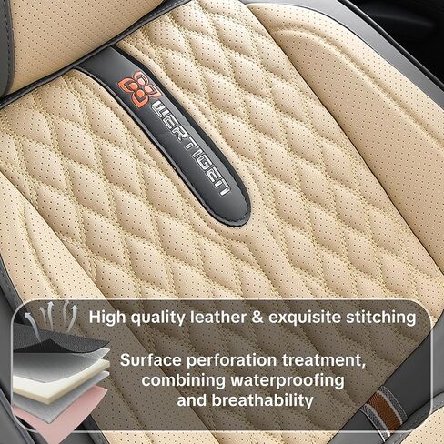 Car Seat Covers, for Toyota Seat Covers, for Toyota Camry 1999-2011 (LE, SE, CE, XLE) Full Set of Waterproof Artificial Leather, Universal Seat Covers, 360° Coverage, Update Old Car Interior in Saudi Arabia