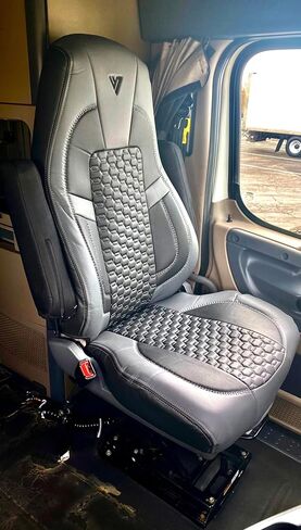 SEAT Cover for Freightliner Cascadia Factory OEM Seat 33"" HIGH Back, FLCAS33-SC-L-BLK/GREY in Kuwait