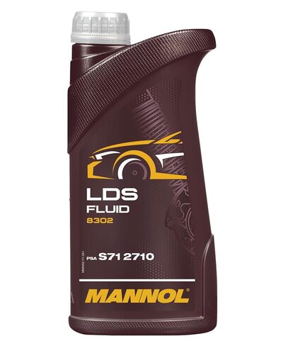 Mannol LDS Full Synthetic Hydraulic Fluid for Hydraulic 3 Systems, 1L Hydraulic Oil Bottle, Synthetic Red Fluid Compatible with Citroën HYDRActive 3 Systems, PSA S71 2710 Approved, Cold Weather in Kuwait